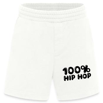 100% Hip Hop - Heavyweight Shorts - made by SPREAD  - OFF WHITE - Vorne