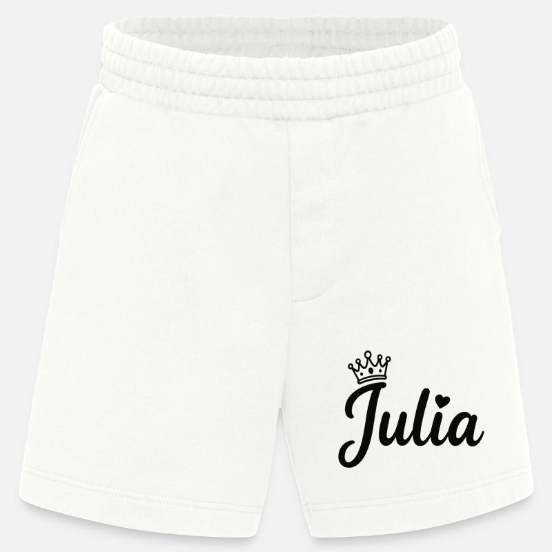 Juliet Name Crown Heart Calligraphy Personalized - Heavyweight Shorts - made by SPREAD  - OFF WHITE