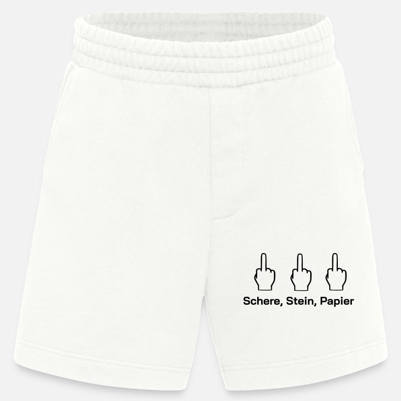 Schere Stein Papier - Heavyweight Shorts - made by SPREAD  - OFF WHITE