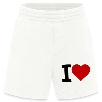 I Love - Heavyweight Shorts - made by SPREAD  - OFF WHITE - Vorne