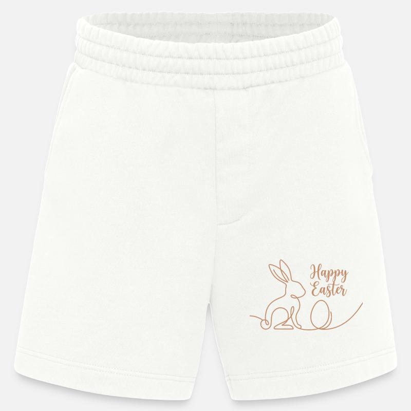 Happy Easter, Cute Bunny Easter Hoodie - Short bio épais fabriqué en UE - OFF WHITE