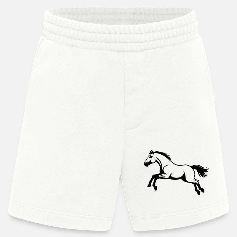 Saut d’obstacles à cheval - Short bio épais fabriqué en UE - OFF WHITE