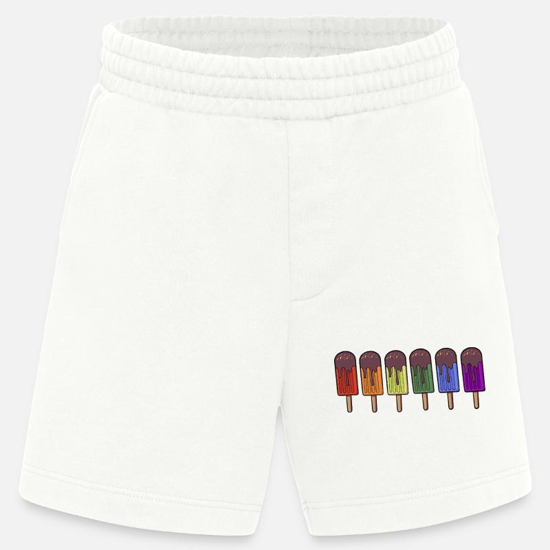 Rainbow Frozen pop Parade - Heavyweight Shorts - made by SPREAD  - OFF WHITE