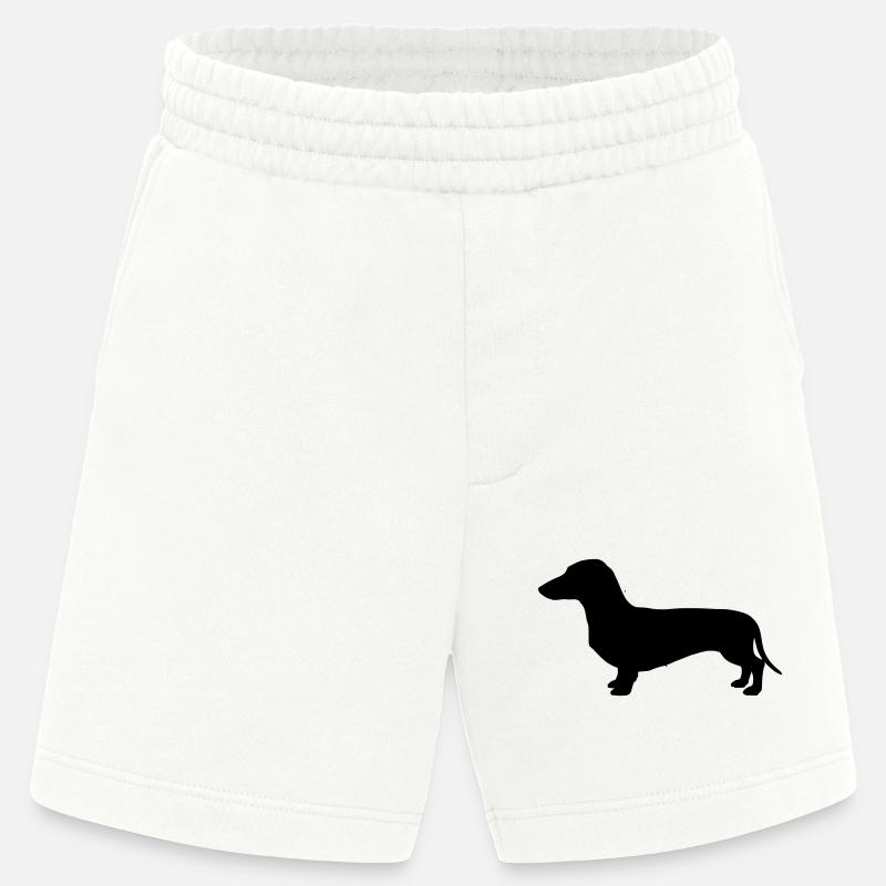 Teckel Silhouette teckel - Short bio épais fabriqué en UE - OFF WHITE
