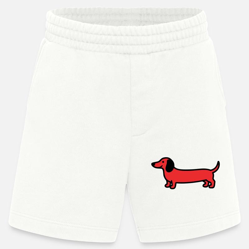 Jagdhund Dackel Profil Vektor - Heavyweight Shorts - made by SPREAD  - OFF WHITE
