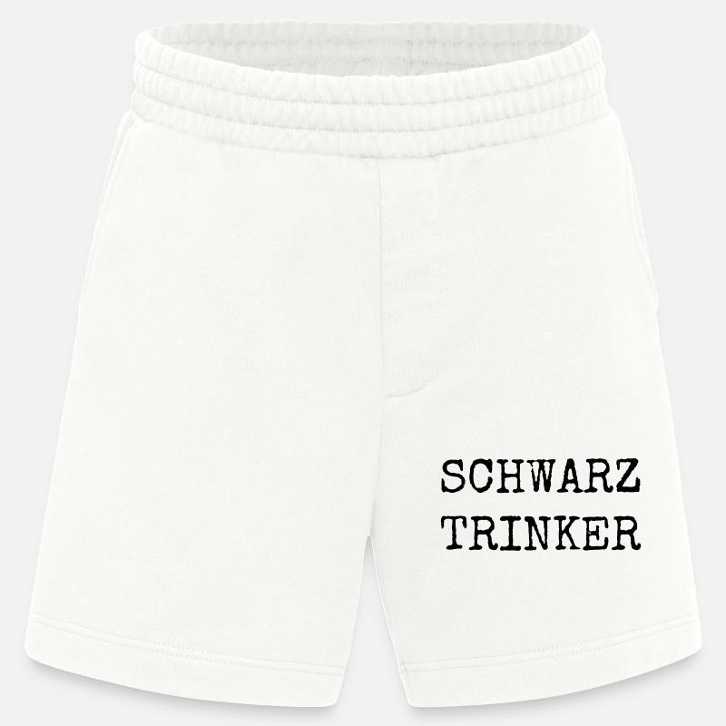 Schwarztrinker – Lustiges Kaffee Textdesign - Heavyweight Shorts - made by SPREAD  - OFF WHITE
