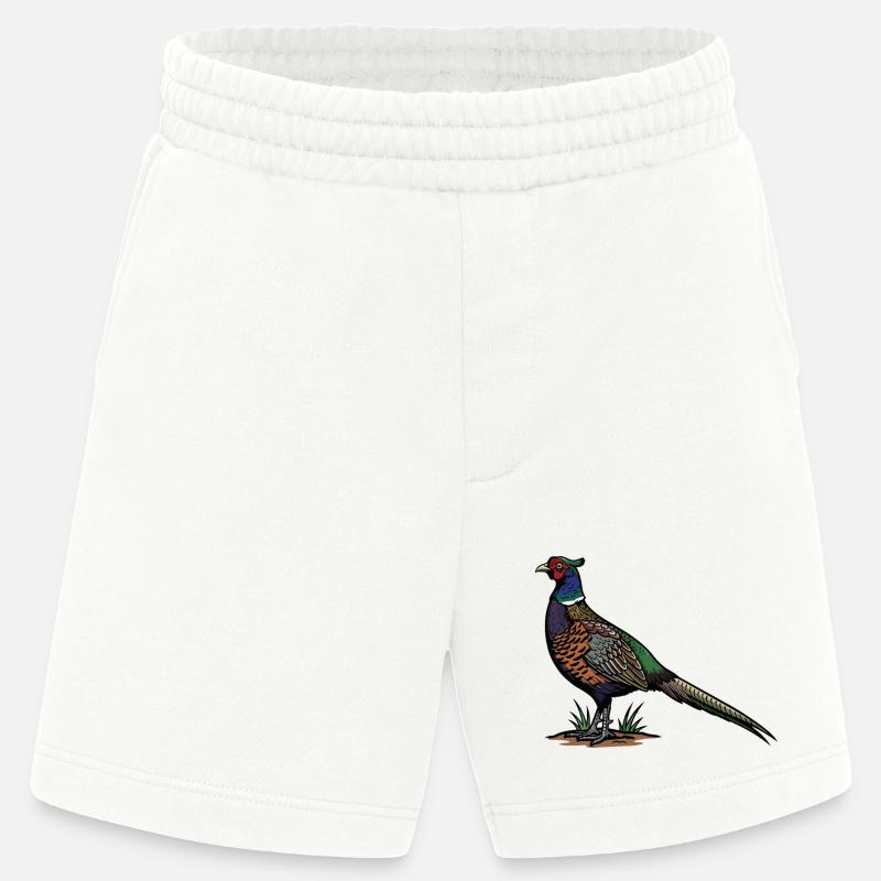 Faisan de Colchide Nature Sauvage - Short bio épais fabriqué en UE - OFF WHITE