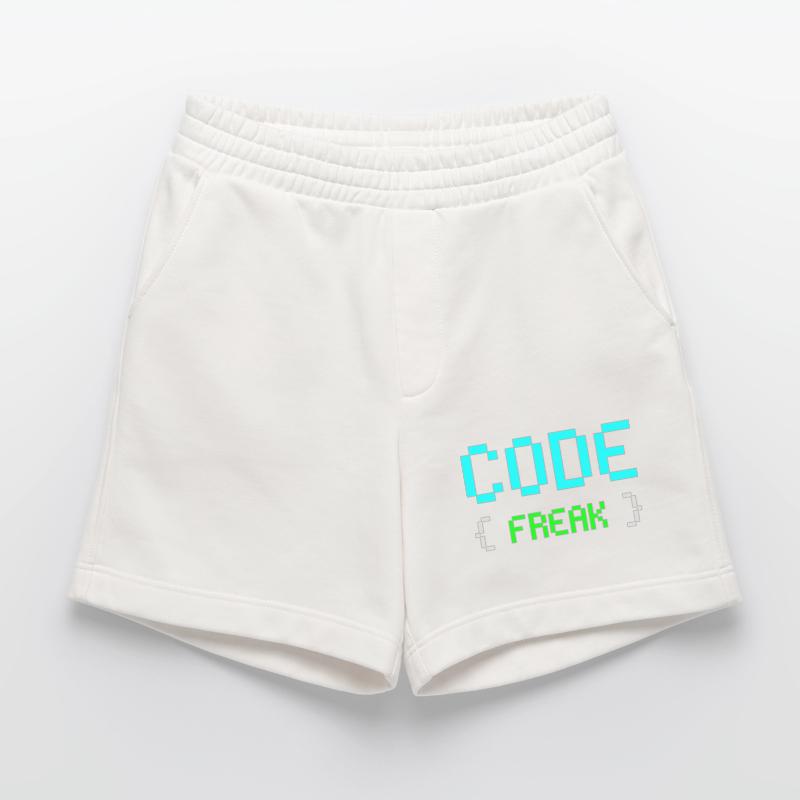 Pixel Code Freak Neon Tee Heavyweight Shorts - made by SPREAD 