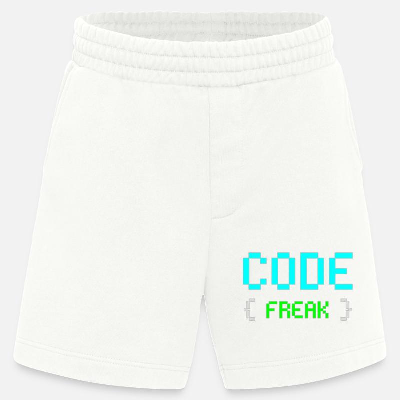 Pixel Code Freak Neon Tee - Heavyweight Shorts - made by SPREAD  - OFF WHITE
