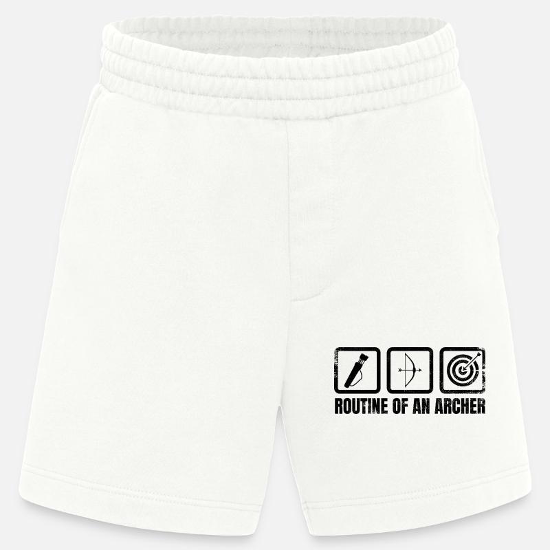 Routine de l’archer - Short bio épais fabriqué en UE - OFF WHITE