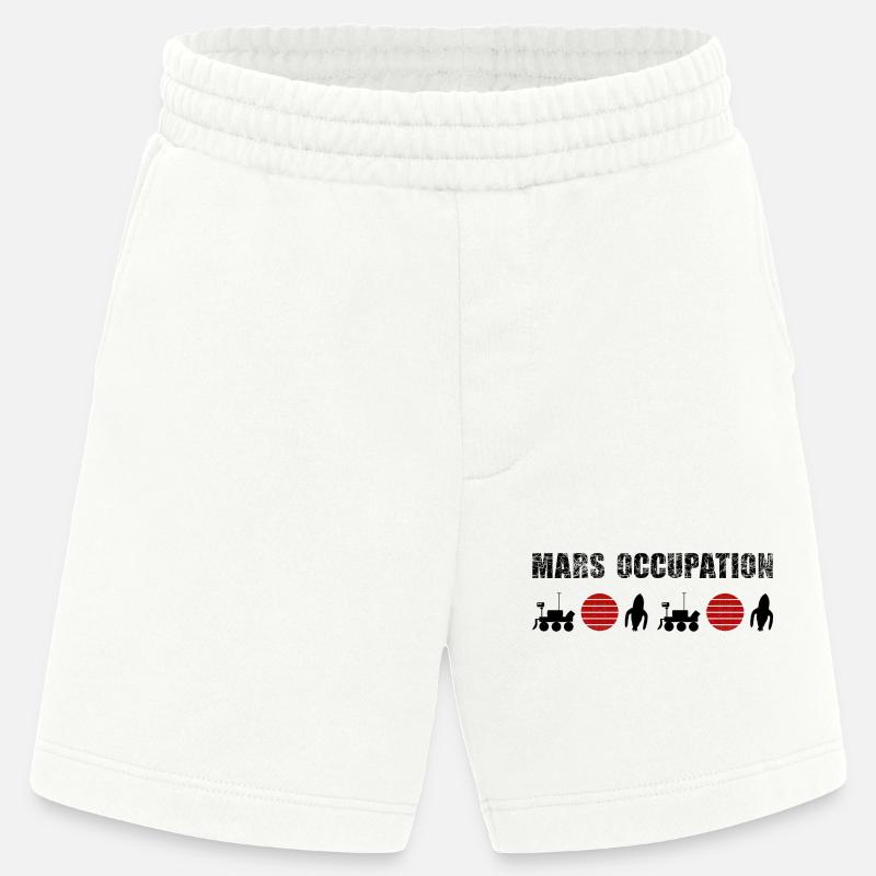 Constellation du Soleil Rouge Double Mars - Short bio épais fabriqué en UE - OFF WHITE