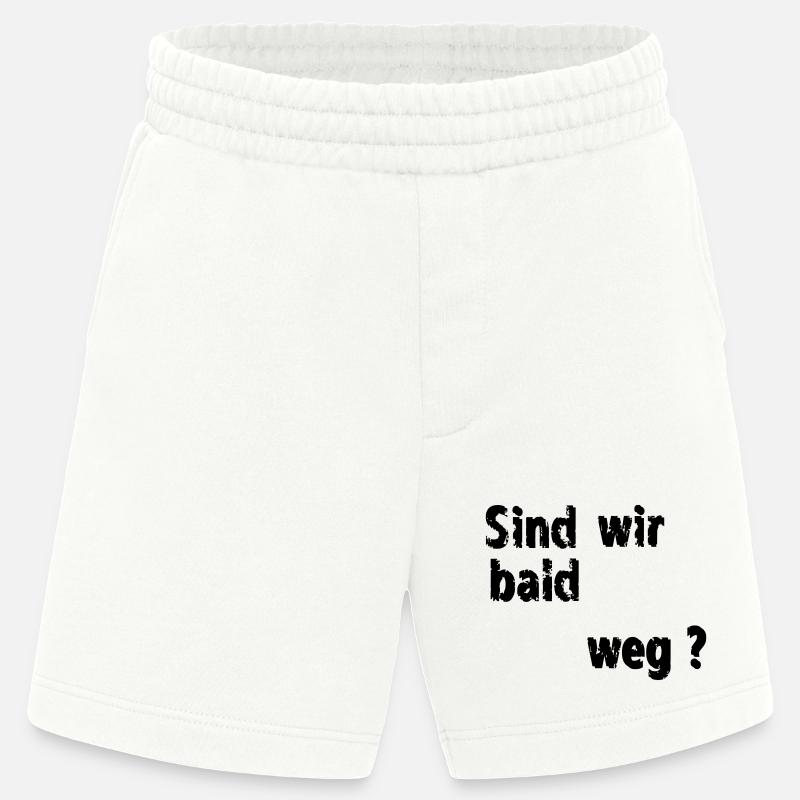 Nous partirons bientôt - Short bio épais fabriqué en UE - OFF WHITE