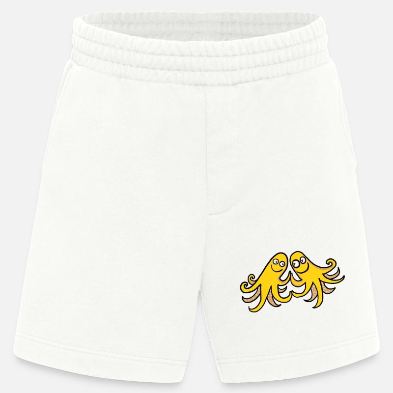 Dancing Octopuses - Heavyweight Shorts - made by SPREAD  - OFF WHITE