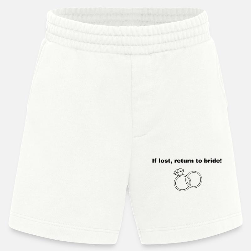 Conception d’enterrement de vie de garçon - Short bio épais fabriqué en UE - OFF WHITE