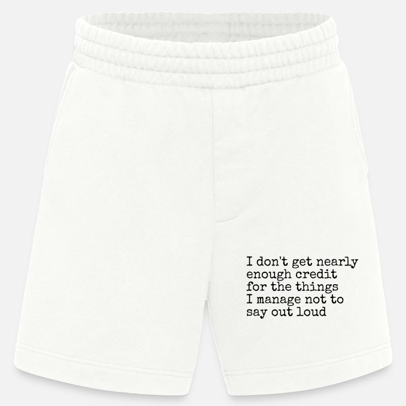 Humor, Sarcasm, Silent Thoughts - Heavyweight Shorts - made by SPREAD  - OFF WHITE