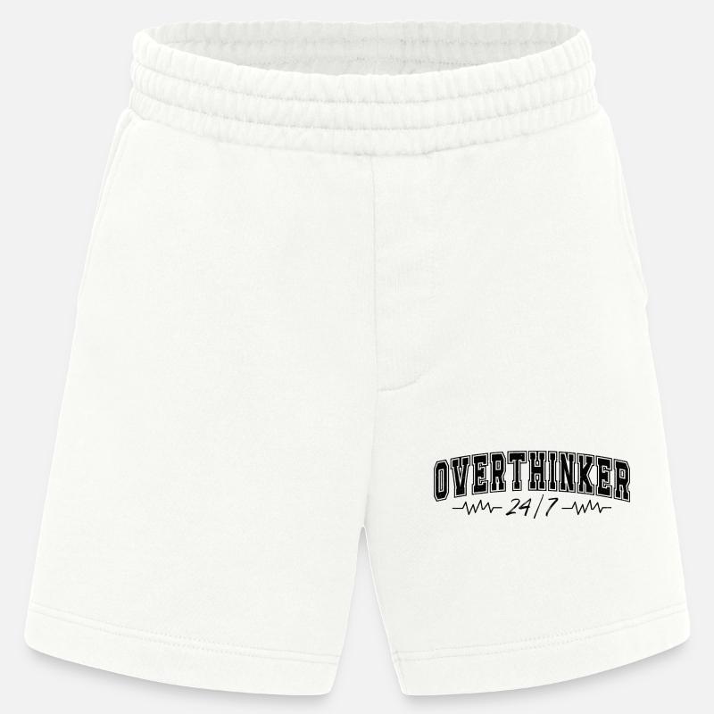 Overthinker 24/7 Motif Complicates Overthinkers - Heavyweight Shorts - made by SPREAD  - OFF WHITE