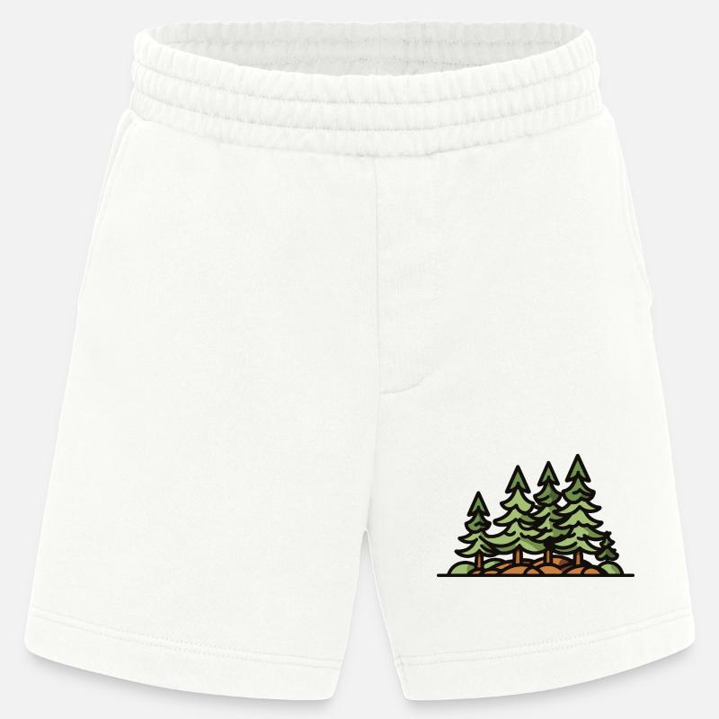 Forest Trees - Heavyweight Shorts - made by SPREAD - OFF WHITE