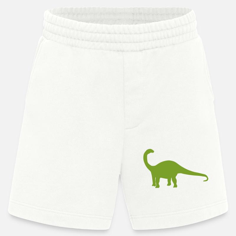 Silhouette de dinosaure vert - Short bio épais fabriqué en UE - OFF WHITE