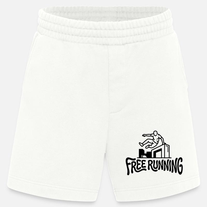 free runner - Heavyweight Shorts - made by SPREAD  - OFF WHITE