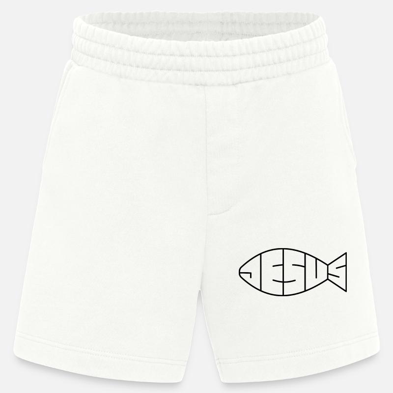 Jesus | Liebe | Glaube | Geschenk - Heavyweight Shorts - made by SPREAD  - OFF WHITE