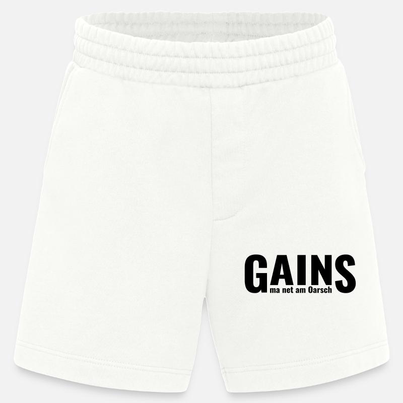 GAINS ma net am Oarsch - Heavyweight Shorts - made by SPREAD - OFF WHITE