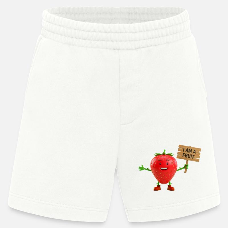 Erdbeere mit einem Schild - Heavyweight Shorts - made by SPREAD  - OFF WHITE