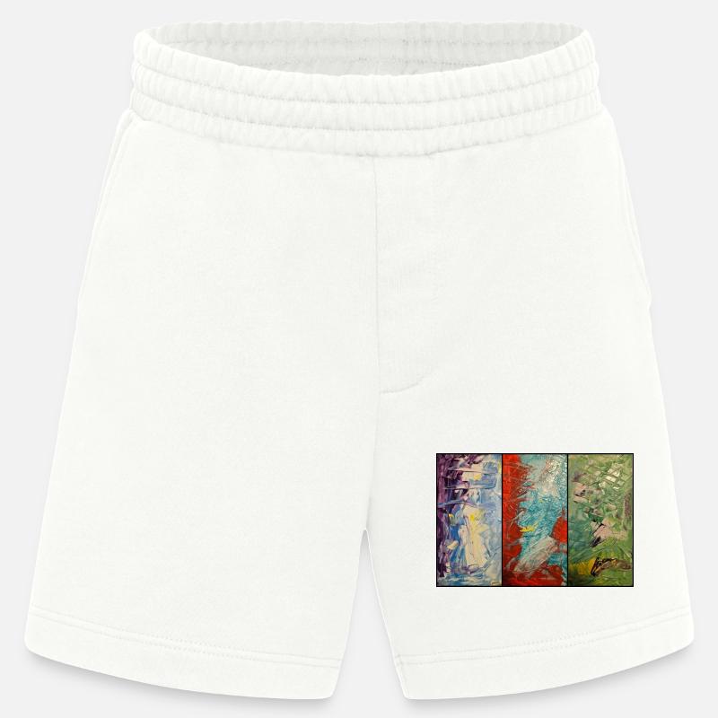 Flux de couleur triptyque - Short bio épais fabriqué en UE - OFF WHITE