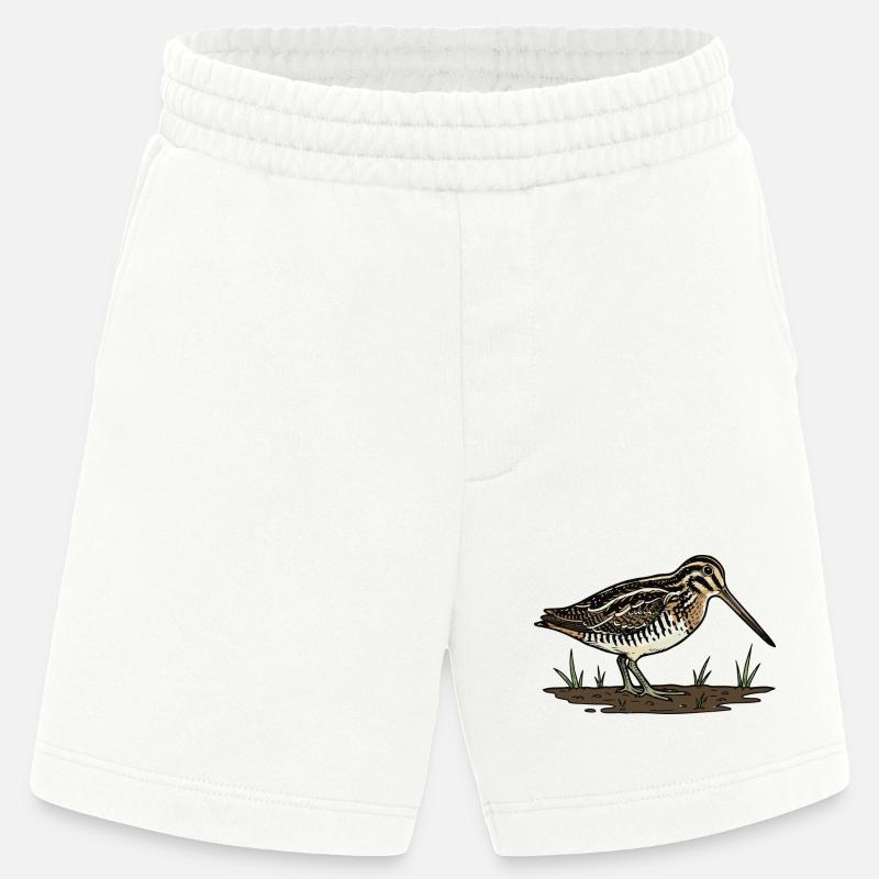 Snipe, Snipe, Tarnvogel - Heavyweight Shorts - made by SPREAD  - OFF WHITE