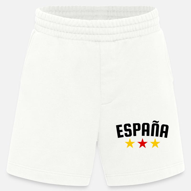 Spain 3 star design - Heavyweight Shorts - made by SPREAD - OFF WHITE