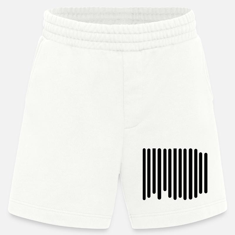 code barres - Short bio épais fabriqué en UE - OFF WHITE