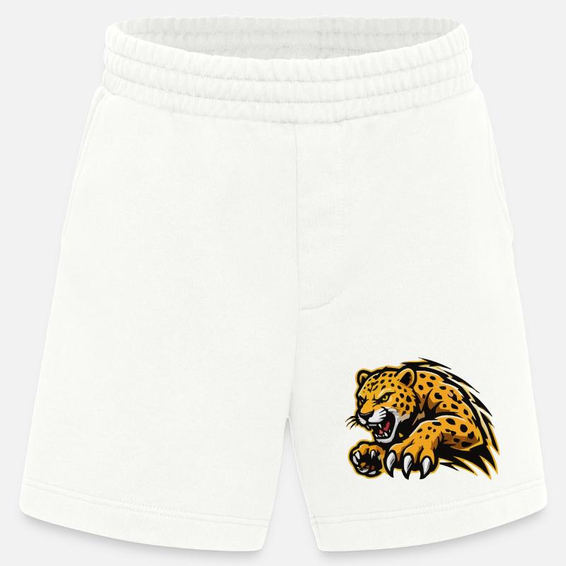 Ferocious Leopard Assault - Heavyweight Shorts - made by SPREAD - OFF WHITE
