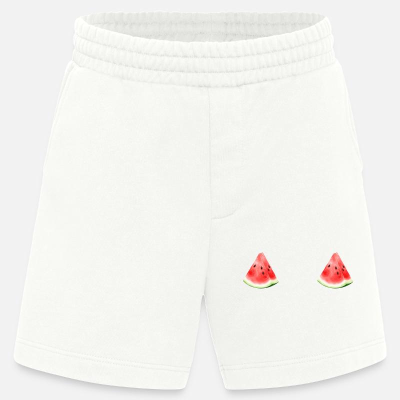 Pastèque pastèque  - Short bio épais fabriqué en UE - OFF WHITE