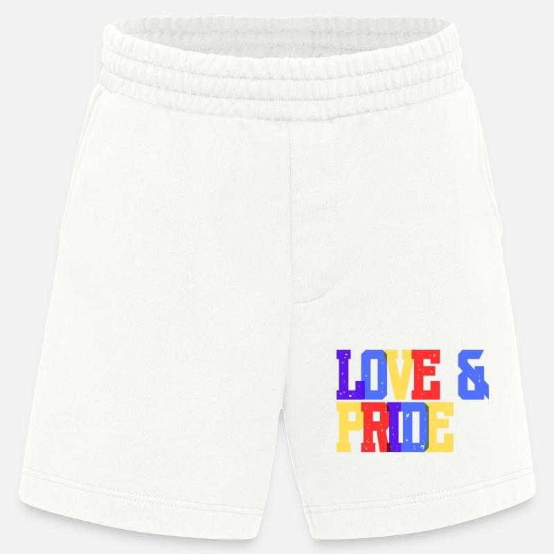 Liebe und Pride Regenbogen - Heavyweight Shorts - made by SPREAD - OFF WHITE