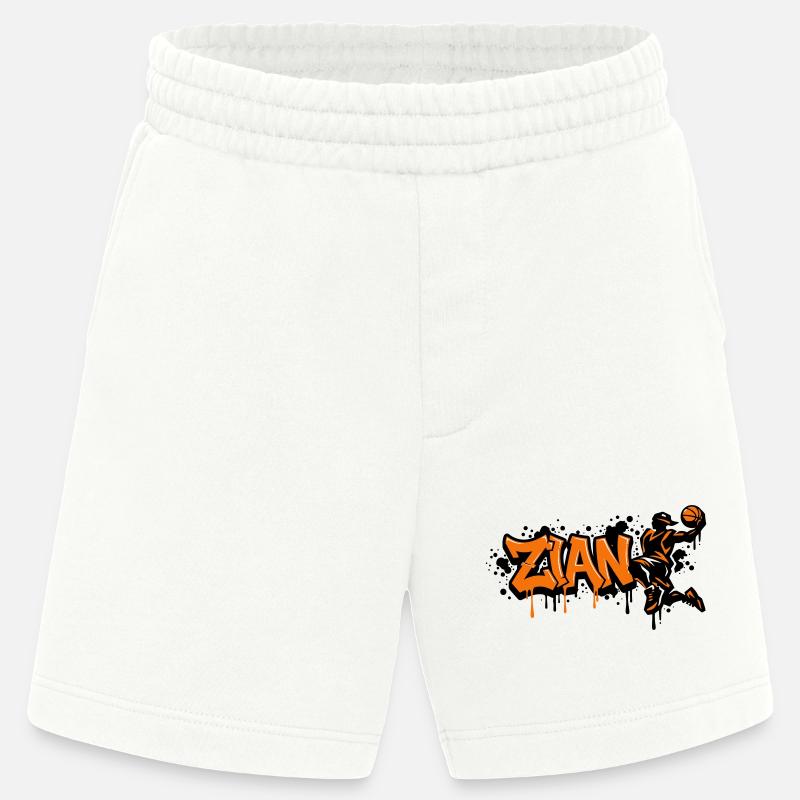 Zian Graffiti Dunk Orange - Heavyweight Shorts - made by SPREAD  - OFF WHITE