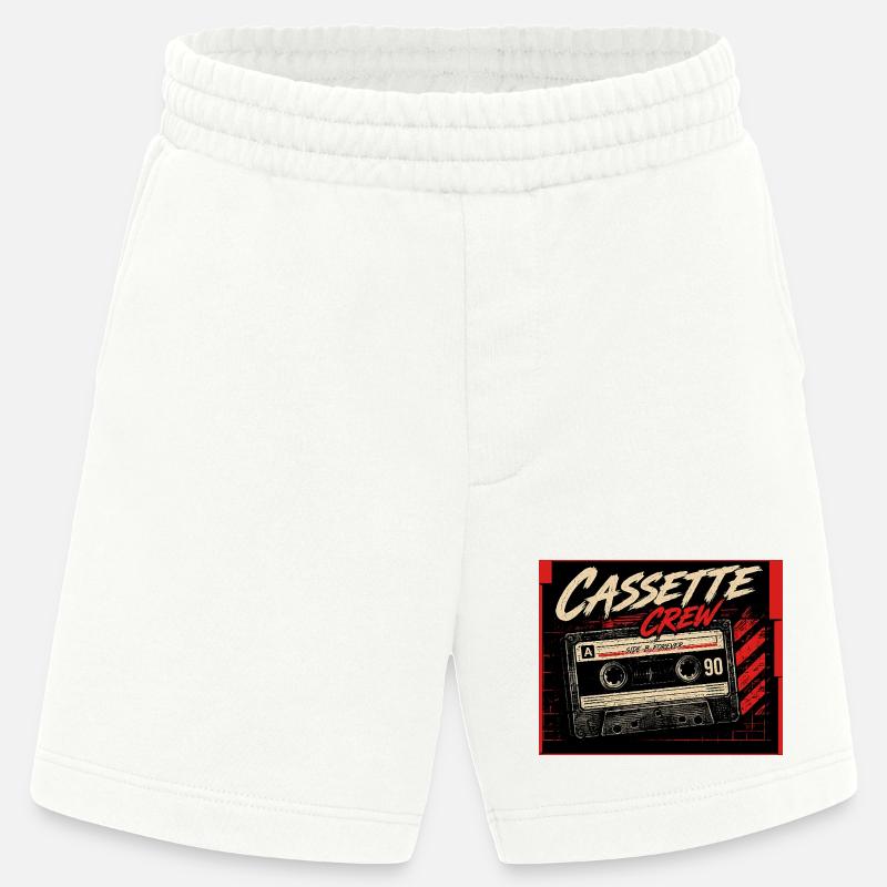 Cassette_Crew_ _Side_B_Vorever - Heavyweight Shorts - made by SPREAD  - OFF WHITE