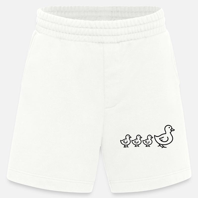famille canard - Short bio épais fabriqué en UE - OFF WHITE