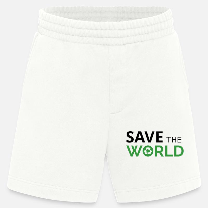 Save the world - Heavyweight Shorts - made by SPREAD - OFF WHITE