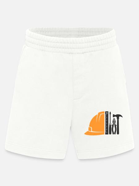 Tool & Construction Helmet – Craftsman Logo - Heavyweight Shorts - made by SPREAD  - OFF WHITE