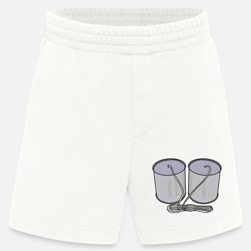Blechdosen-Telefon - Heavyweight Shorts - made by SPREAD  - OFF WHITE