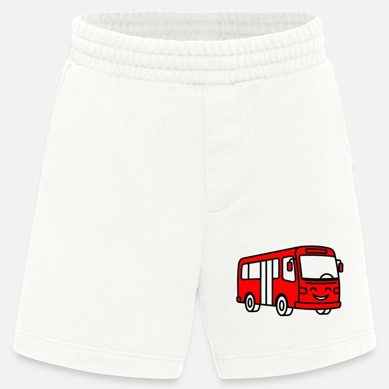 Dessin animé de bus - Short bio épais fabriqué en UE - OFF WHITE