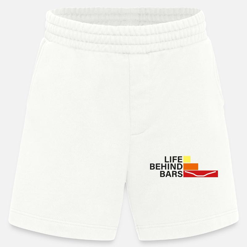 LEBEN HINTER GITTERN Leben hinter Hanteln - Heavyweight Shorts - made by SPREAD  - OFF WHITE