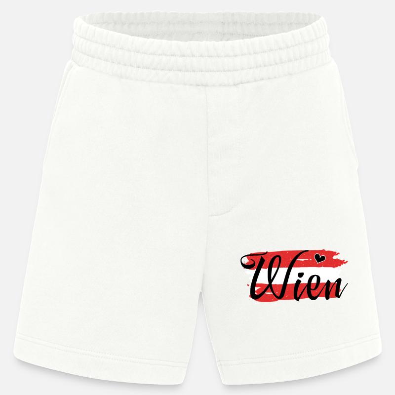 Drapeau Autriche Vienne - Short bio épais fabriqué en UE - OFF WHITE