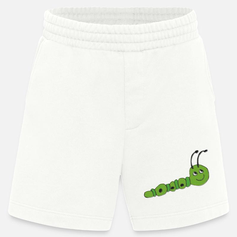 Impressionnisme de chenille - Short bio épais fabriqué en UE - OFF WHITE