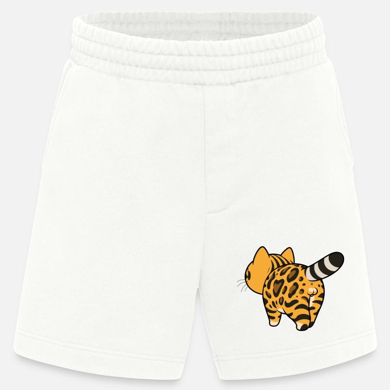 Leopard pattern converter - Heavyweight Shorts - made by SPREAD - OFF WHITE