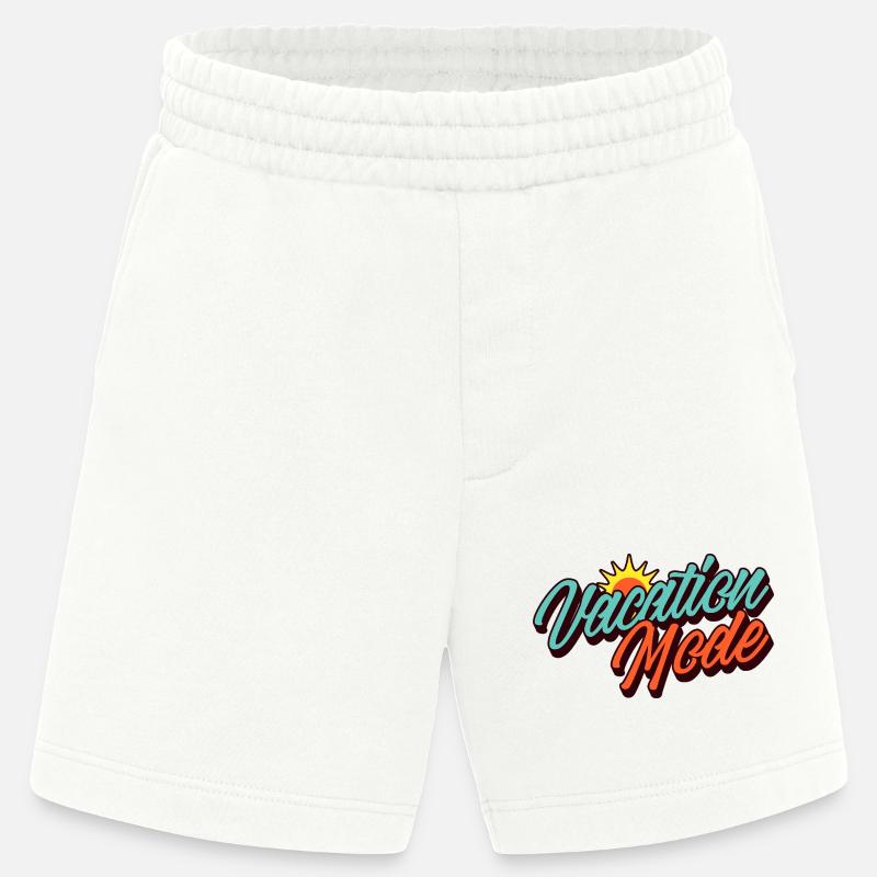Vacation Mode Urlaubsmodus Retro Sonnen-Design - Heavyweight Shorts - made by SPREAD  - OFF WHITE