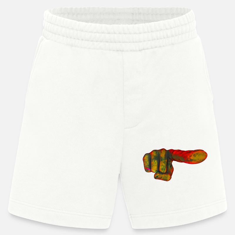 Farbexplosion Zeigefinger - Heavyweight Shorts - made by SPREAD  - OFF WHITE