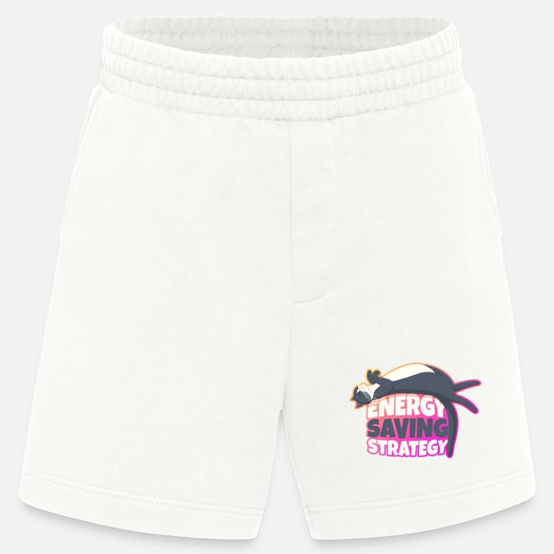 Energy Saving Strategy Cat - Heavyweight Shorts - made by SPREAD  - OFF WHITE