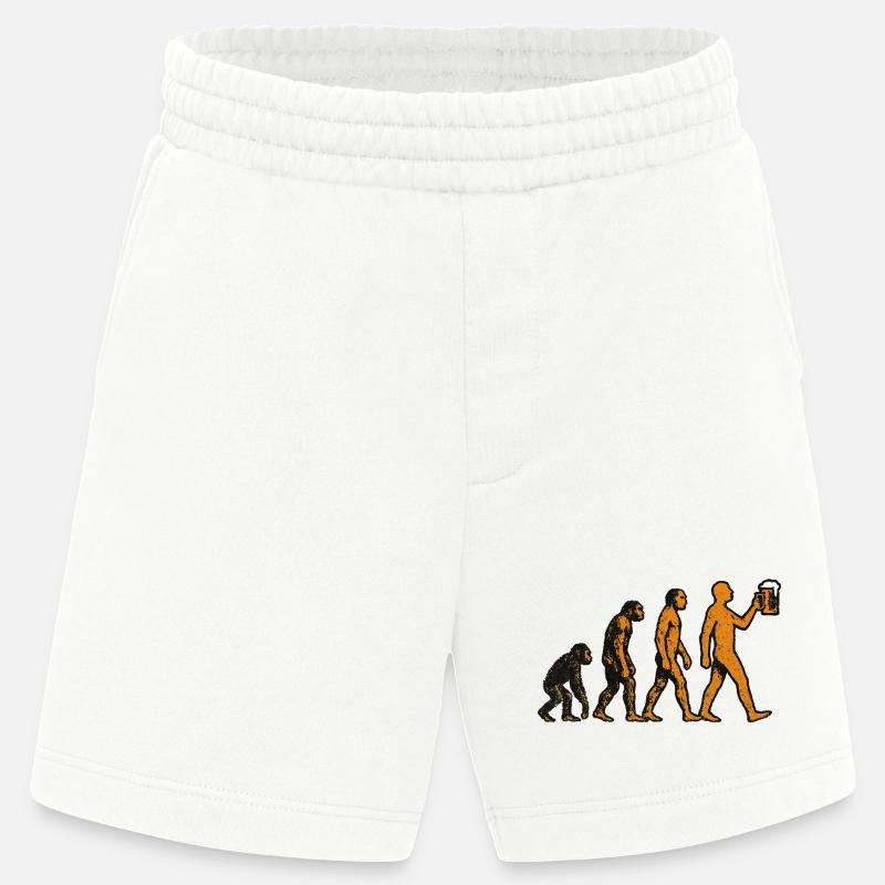 Evolution Beer - Heavyweight Shorts - made by SPREAD - OFF WHITE