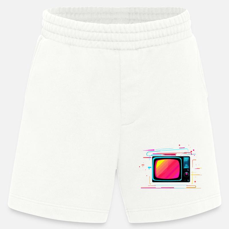 TV Synthwave - Short bio épais fabriqué en UE - OFF WHITE