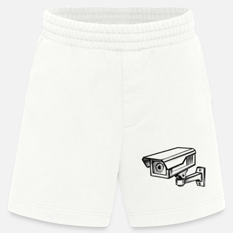 Security Camera Security - Illusionration - Heavyweight Shorts - made by SPREAD - OFF WHITE